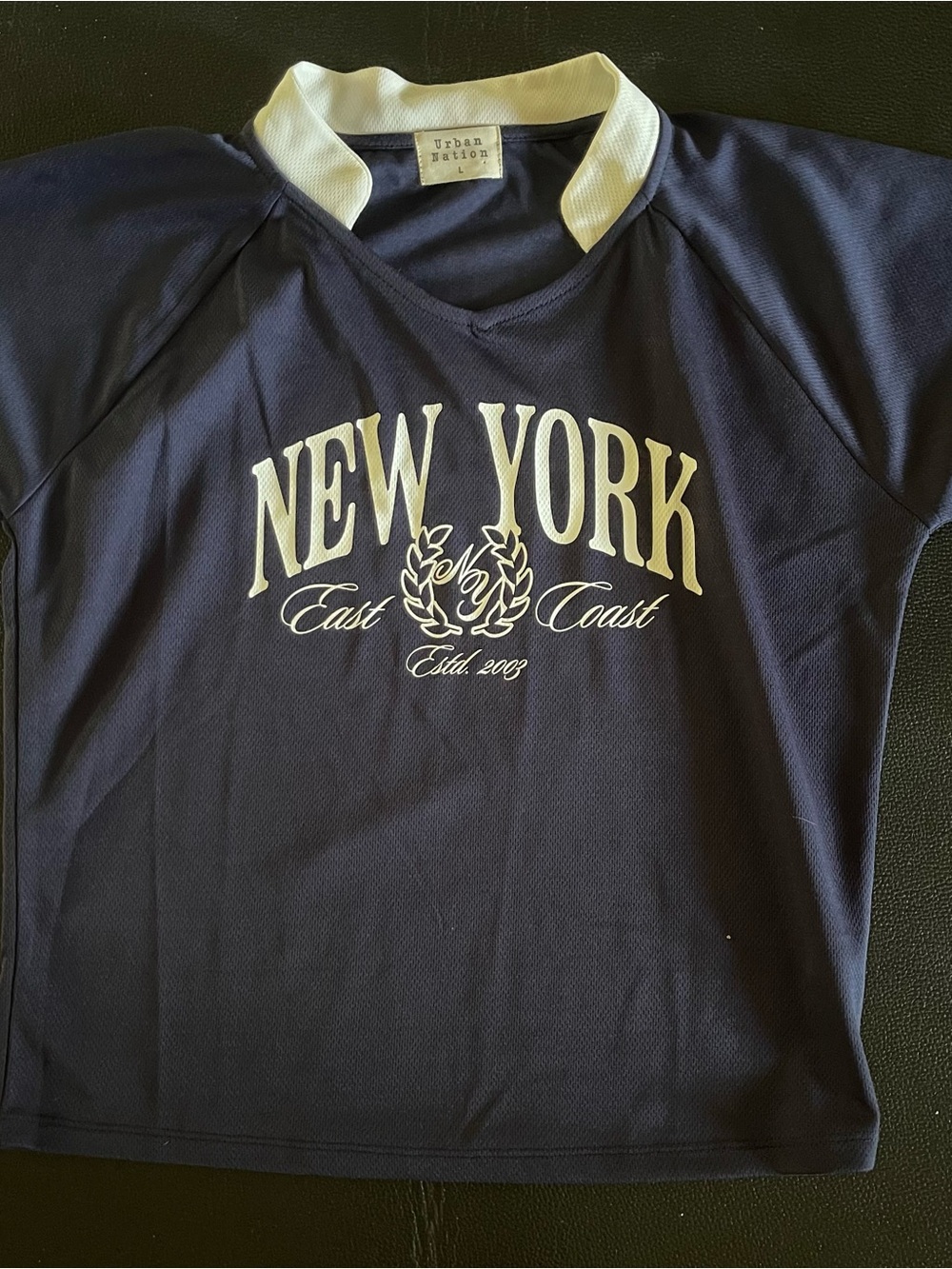 Urban Nation Navy Short Sleeve 'New York' Graphic Tee